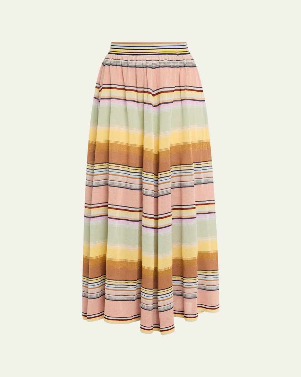 Coco Stripe Circle Skirt
